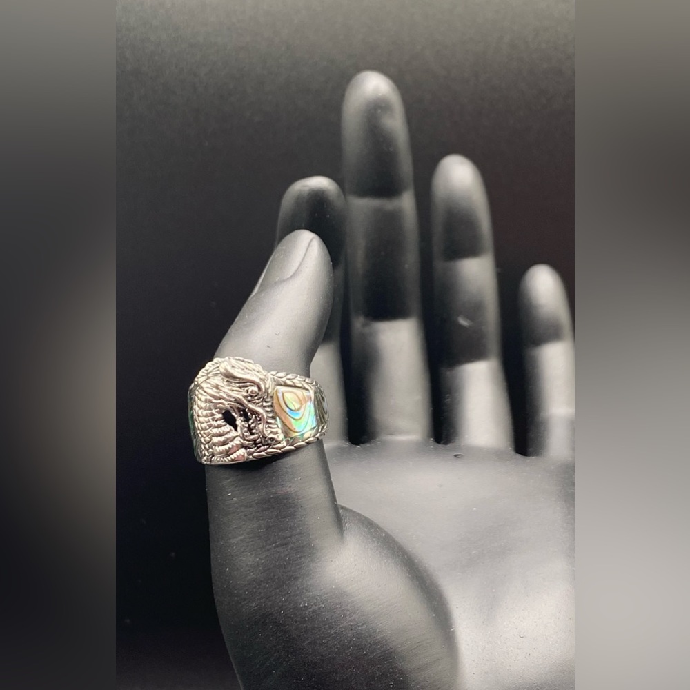 NWT Abalone Shell Ring In Sterling Silver